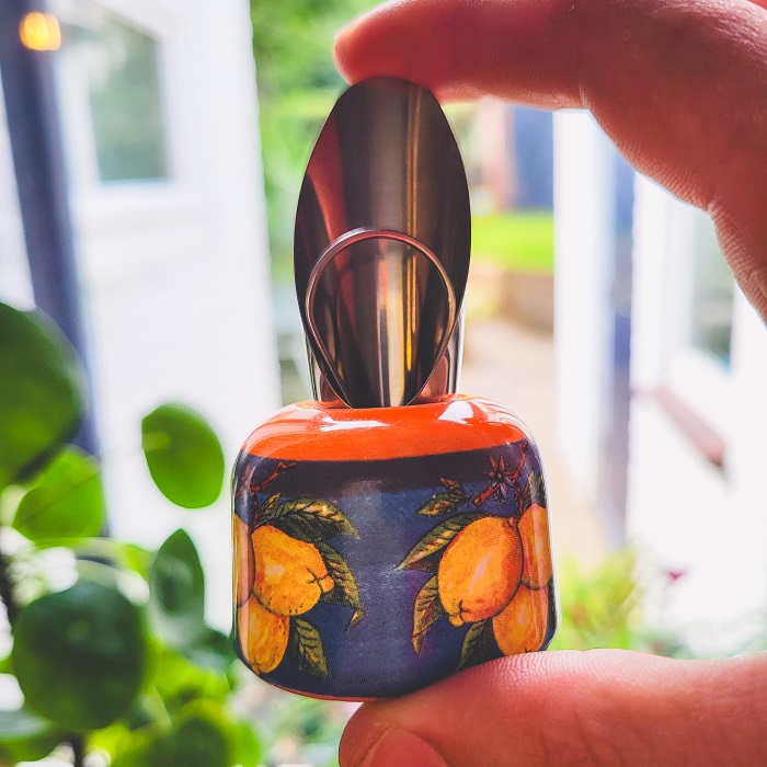 Wijndop blauw oranje