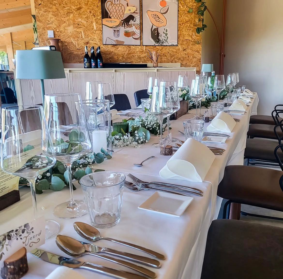 bruiloft diner op locatie blankwater