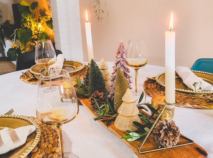 Tafel dekken voor kerst