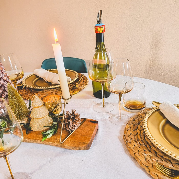 Stijlvolle kersttafel setting