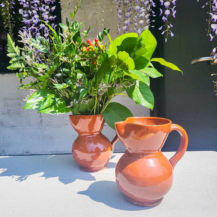 Terra karaffen met groen erin | Tafel Beleving