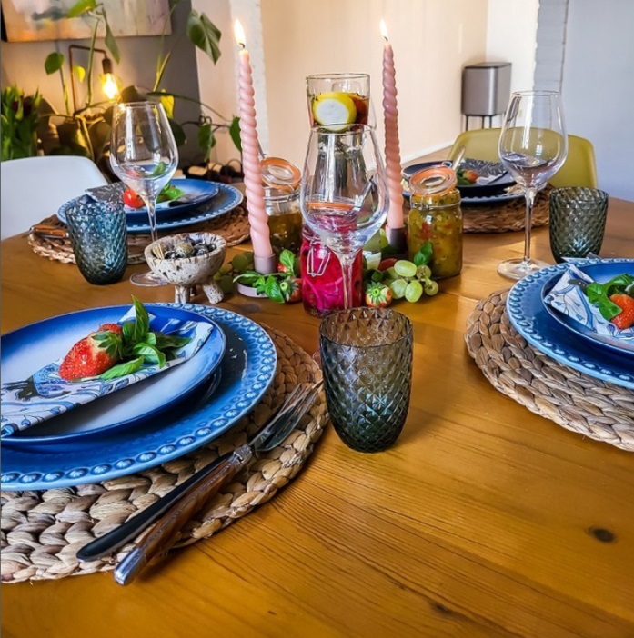 Vers decoratie op tafel om op te eten I Tafel beleving