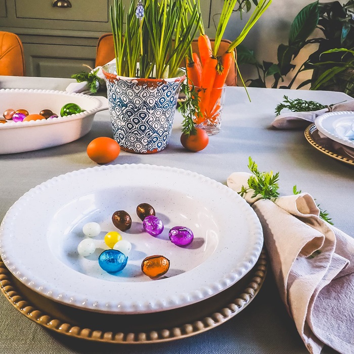 Chocolade eitjes in het bord | Tafel beleving
