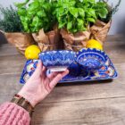 Keramiek blauw schaaltje Italiaans design | Tafel beleving