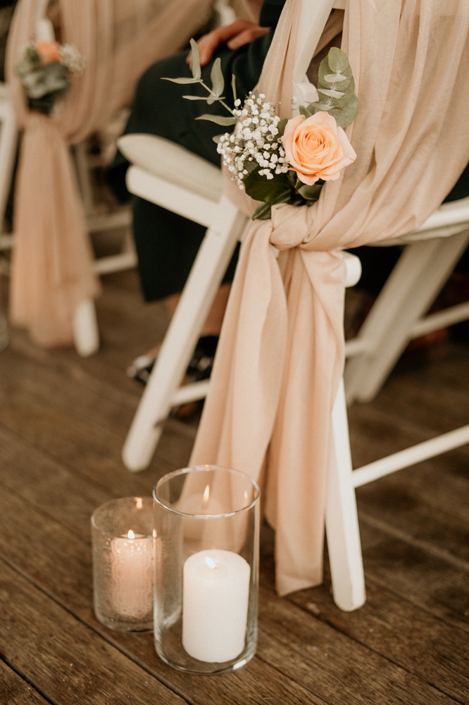Bruiloft stoel decoratie | tafel beleving